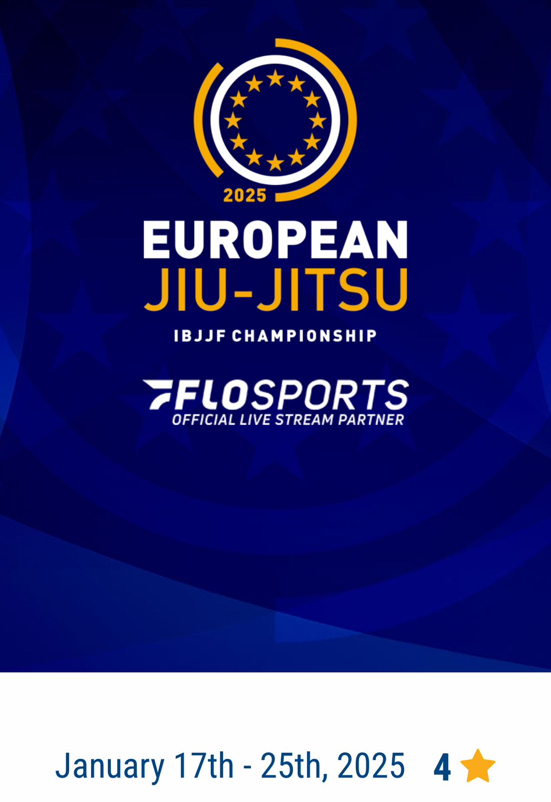 European JIU-JITSU IBJJF Championship Jan 17 - Jan 25 2025